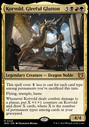 (026) Magic The Gathering Commander: Wilds of Eldraine Single: Korvold, Gleeful Glutton Holo Mythic