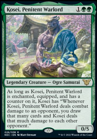(026) Magic The Gathering Commander: Kamigawa: Neon Dynasty Single: Kosei, Penitent Warlord (V.1) Rare