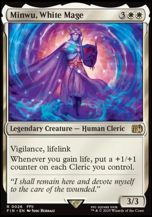 (026) Magic The Gathering Magic: The Gathering - FINAL FANTASY: Promos Single: Minwu, White Mage Holo Rare