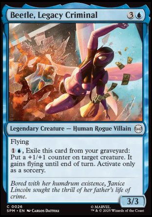 (026) Magic The Gathering Magic: The Gathering | Marvel's Spider-Man Single: Beetle, Legacy Criminal Common