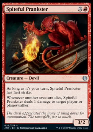(026) Magic The Gathering Jumpstart Single: Spiteful Prankster Uncommon