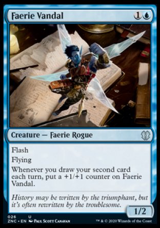 (026) Magic The Gathering Commander: Zendikar Rising Single: Faerie Vandal Uncommon