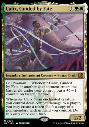 (026) Magic The Gathering March of the Machine: The Aftermath Single: Calix, Guided by Fate Holo Mythic