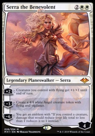 (026/254) Magic The Gathering Modern Horizons Single: Serra the Benevolent Holo Mythic