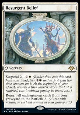 (026) Magic The Gathering Modern Horizons 2 Single: Resurgent Belief Holo Rare