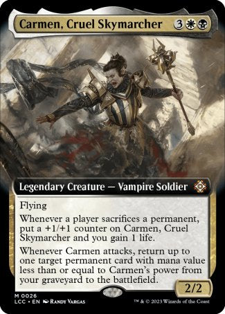 (026) Magic The Gathering Commander: The Lost Caverns of Ixalan: Extras Single: Carmen, Cruel Skymarcher Holo Mythic