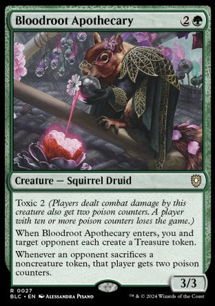 (027) Magic The Gathering Commander: Bloomburrow Single: Bloodroot Apothecary Rare