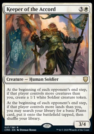 (027/361) Magic The Gathering Commander Legends Single: Keeper of the Accord Holo Rare