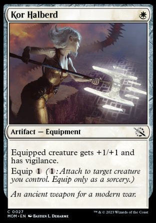 (027) Magic The Gathering March of the Machine Single: Kor Halberd Holo Common