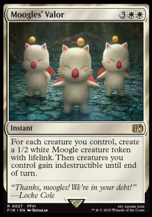 (027) Magic The Gathering Magic: The Gathering - FINAL FANTASY: Promos Single: Moogles' Valor Holo Rare