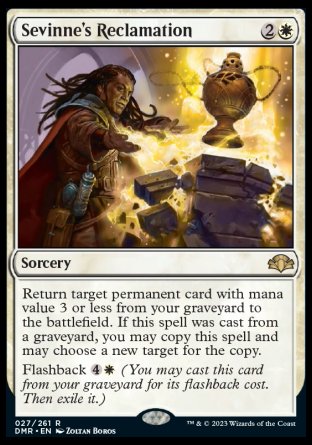 (027) Magic The Gathering Dominaria Remastered Single: Sevinne's Reclamation Holo Rare