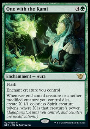 (027) Magic The Gathering Commander: Kamigawa: Neon Dynasty Single: One with the Kami (V.1) Rare