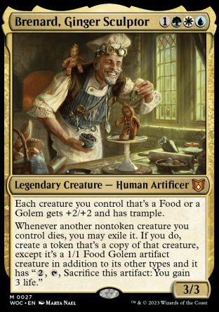 (027) Magic The Gathering Commander: Wilds of Eldraine Single: Brenard, Ginger Sculptor Mythic