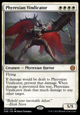 (027) Magic The Gathering Phyrexia: All Will Be One Single: Phyrexian Vindicator Holo Mythic