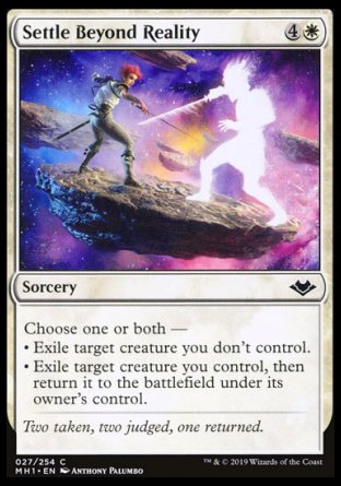 (027/254) Magic The Gathering Modern Horizons Single: Settle Beyond Reality Holo Common