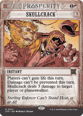 (027) Magic The Gathering Breaking News Single: Skullcrack Holo Rare