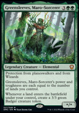 (027) Magic The Gathering Commander: Dominaria United Single: Greensleeves, Maro-Sorcerer Holo Mythic