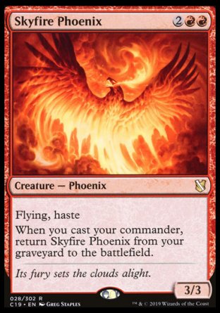 (028) Magic The Gathering Commander 2019 Single: Skyfire Phoenix Rare