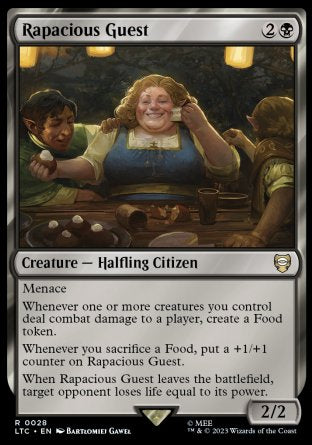 (028) Magic The Gathering Commander: The Lord of the Rings: Tales of Middle-earth Single: Rapacious Guest Rare