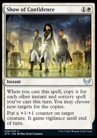 (028) Magic The Gathering Strixhaven: School of Mages Single: Show of Confidence Holo Uncommon