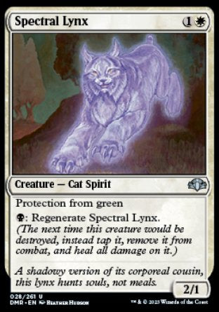 (028) Magic The Gathering Dominaria Remastered Single: Spectral Lynx Holo Uncommon