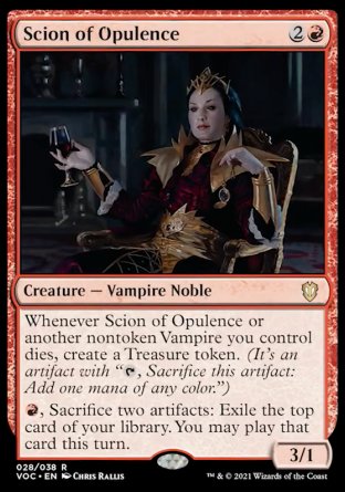 (028) Magic The Gathering Commander: Innistrad: Crimson Vow Single: Scion of Opulence (V.1) Rare