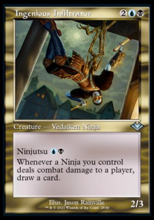 (028) Magic The Gathering Modern Horizons: Retro Frame Cards Single: Ingenious Infiltrator (V.1) Holo Uncommon