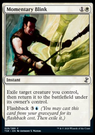 (028/289) Magic The Gathering Time Spiral Remastered Single: Momentary Blink Holo Common
