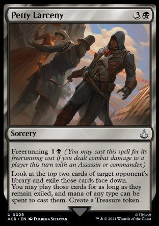 (028) Magic The Gathering Universes Beyond: Assassin's Creed Single: Petty Larceny Holo Uncommon