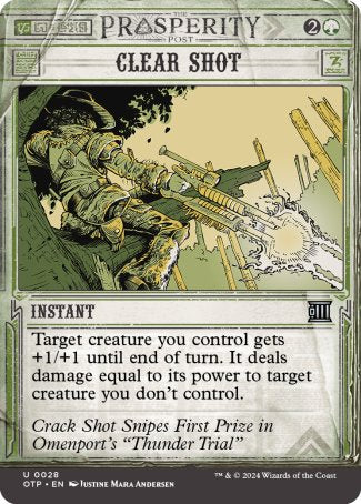 (028) Magic The Gathering Breaking News Single: Clear Shot Holo Uncommon