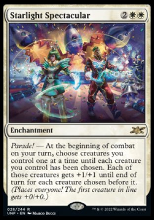 (028) Magic The Gathering Unfinity Single: Starlight Spectacular Holo Rare