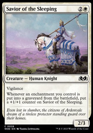 (028) Magic The Gathering Wilds of Eldraine Single: Savior of the Sleeping Holo Common