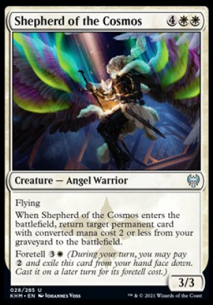 (028/285) Magic The Gathering Kaldheim Single: Shepherd of the Cosmos Holo Uncommon