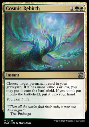 (028) Magic The Gathering March of the Machine: The Aftermath Single: Cosmic Rebirth Uncommon