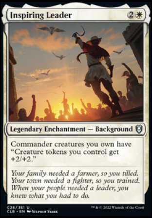 (028) Magic The Gathering Commander Legends: Battle for Baldur's Gate Single: Inspiring Leader Holo Uncommon