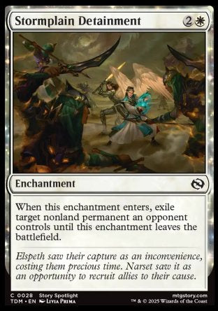 (028) Magic The Gathering Tarkir: Dragonstorm Single: Stormplain Detainment Holo Common