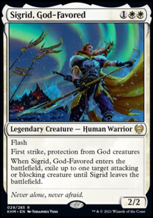 (029/285) Magic The Gathering Kaldheim Single: Sigrid, God-Favored Holo Rare