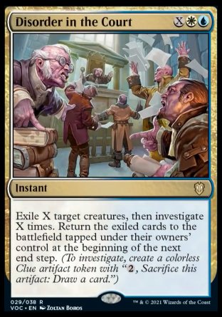 (029) Magic The Gathering Commander: Innistrad: Crimson Vow Single: Disorder in the Court (V.1) Rare