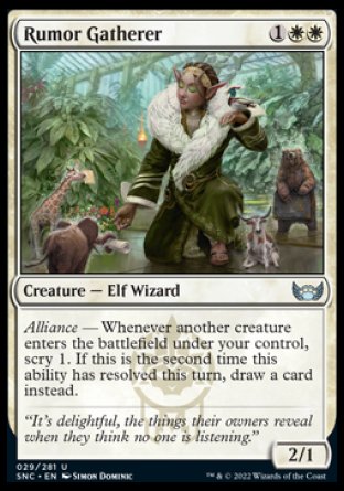 (029) Magic The Gathering Streets of New Capenna Single: Rumor Gatherer Uncommon