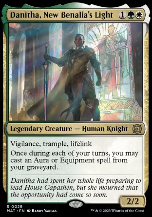 (029) Magic The Gathering March of the Machine: The Aftermath Single: Danitha, New Benalia's Light Holo Rare
