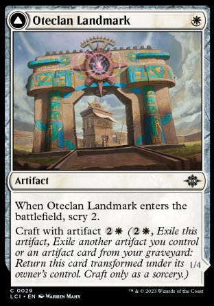 (029) Magic The Gathering The Lost Caverns of Ixalan Single: Oteclan Landmark // Oteclan Levitator Common