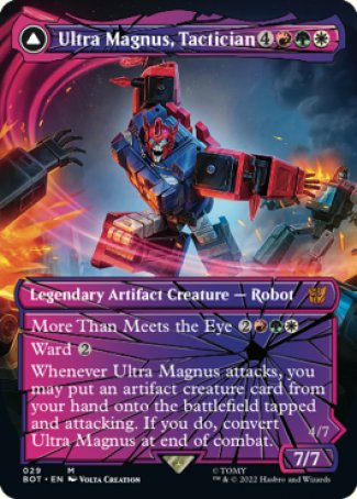 (029) Magic The Gathering Universes Beyond: Transformers Single: Ultra Magnus, Tactician // Ultra Magnus, Armored Carrier (V.2) Holo Mythic