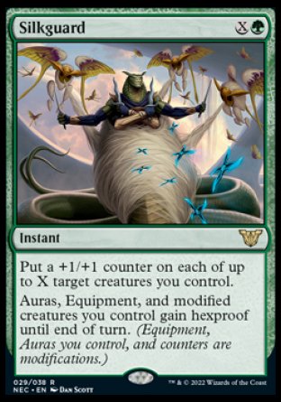 (029) Magic The Gathering Commander: Kamigawa: Neon Dynasty Single: Silkguard (V.1) Rare