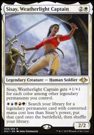 (029/254) Magic The Gathering Modern Horizons Single: Sisay, Weatherlight Captain Holo Rare