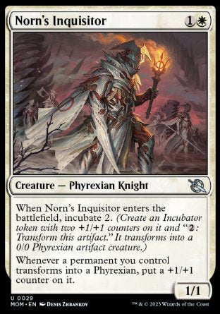 (029) Magic The Gathering March of the Machine Single: Norn's Inquisitor Holo Uncommon