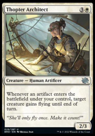 (029) Magic The Gathering The Brothers' War Single: Thopter Architect Holo Uncommon