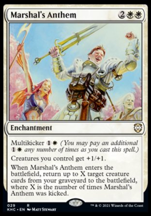 (029) Magic The Gathering Commander: Kaldheim Single: Marshal's Anthem Rare