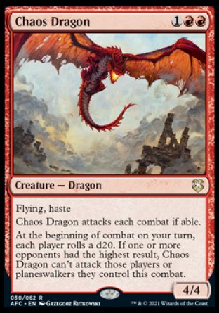 (030) Magic The Gathering Commander: Adventures in the Forgotten Realms Single: Chaos Dragon Rare