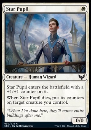 (030) Magic The Gathering Strixhaven: School of Mages Single: Star Pupil Holo Common