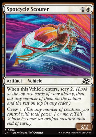 (030) Magic The Gathering Aetherdrift Single: Spotcycle Scouter Holo Common